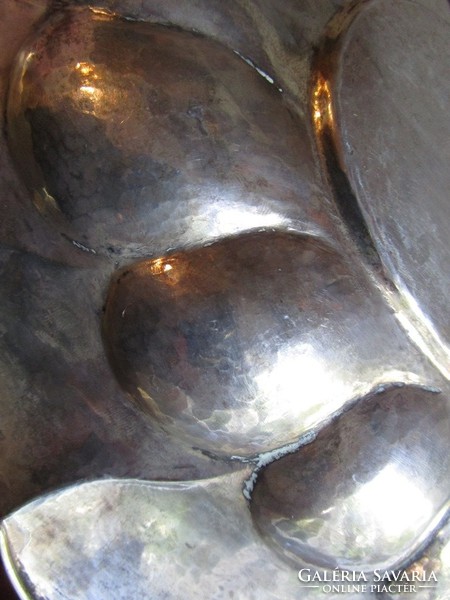 Silver fruit bowl serving plate marked goldsmith's handiwork