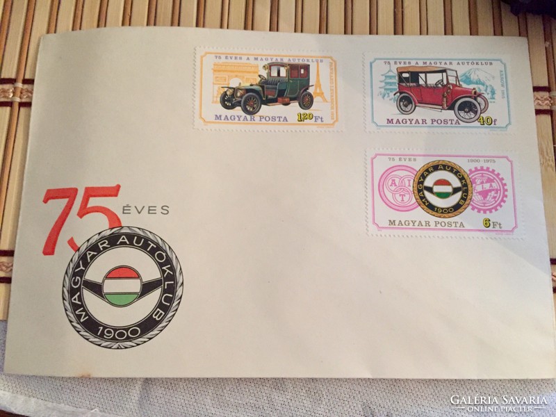 100 éves az Autóklub - elsőnapi boríték 1975-ből