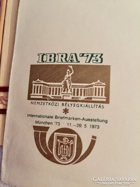 IBRA'73 nemzetközi bélyegkiállítás elsőnapi boríték 1973-ból