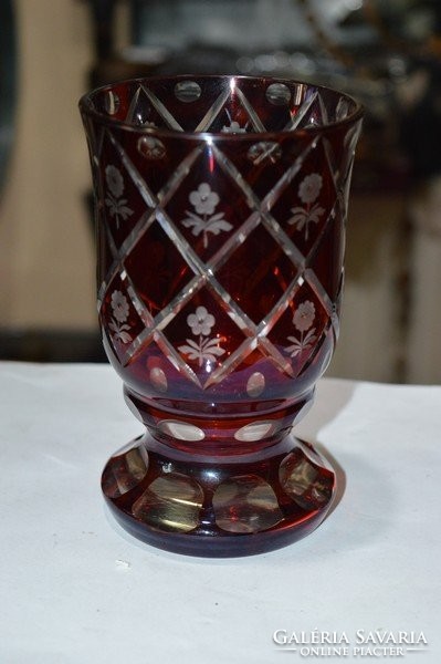 Bordó kristály pohár