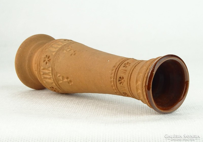 0N335 Régi orosz kerámia váza szálváza 15.5 cm