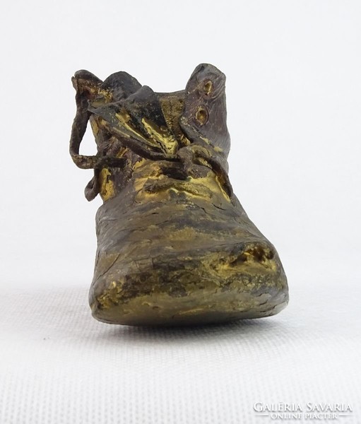 0N346 Antik valódi bőr kiscipő gyerek cipő