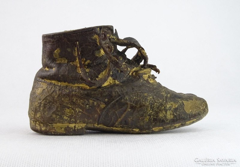 0N346 Antik valódi bőr kiscipő gyerek cipő