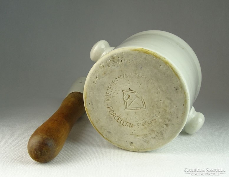 0L483 Antik Drasche porcelán patika mozsár