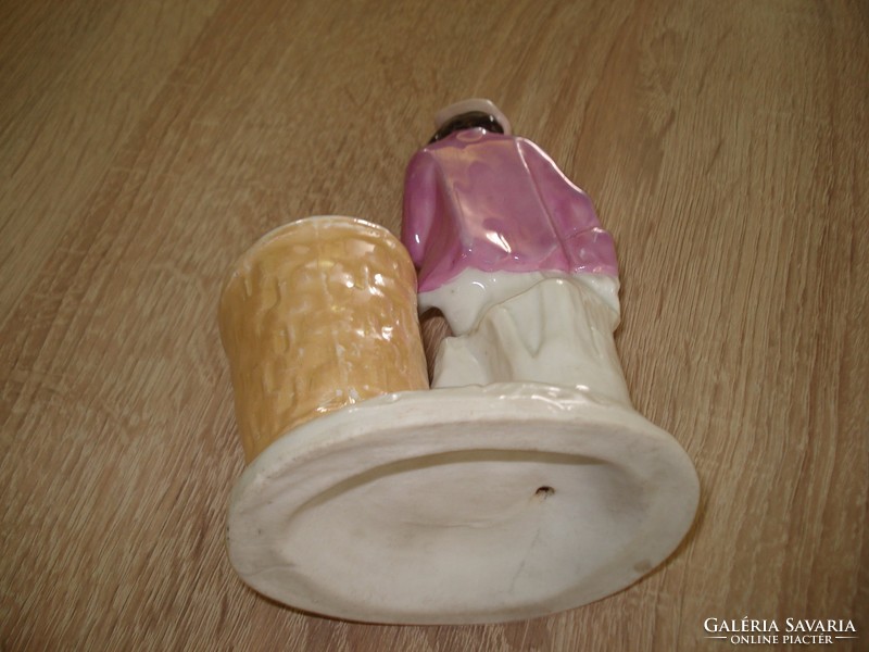 Régi figurális porcelán gyufa gyújtó/cigitartó
