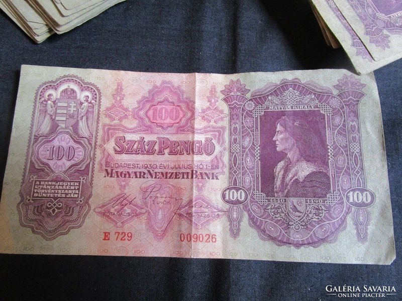 100 Pengős paper money King Matthias Pengős Palace of the King of Budavar