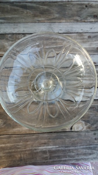 Old glass fruit bowl