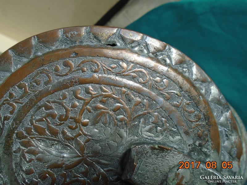 Persian Khazar dynasty monumental figural treble clef with lid 38 cm 2.7 kg
