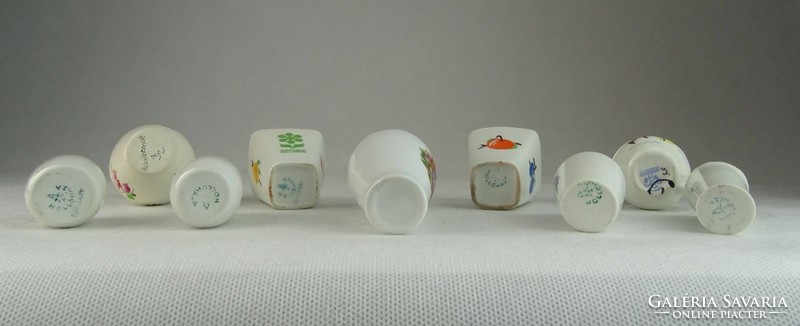 0N280 Régi kis méretű porcelán váza csomag 9 darab