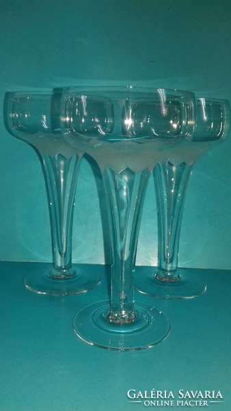ROSENTHAL LOTUS BLOSSOMS lótusz virágos pezsgős poharak pohár jelzett  a talpáig tölthető