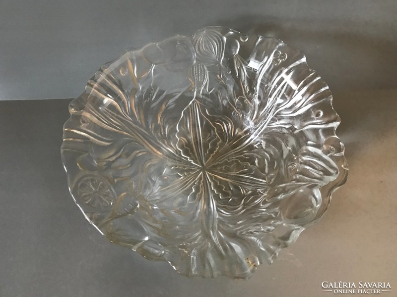 Bohemia convex large glass bowl, glass bowl