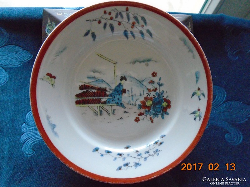 Antique hand-painted hand-marked Imari Japanese plate 20 cm
