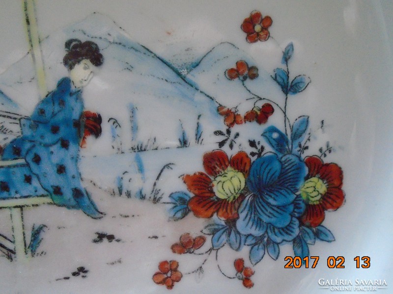 Antik kézzel festett  kézzel jelzett Imari  japán tányér 20 cm