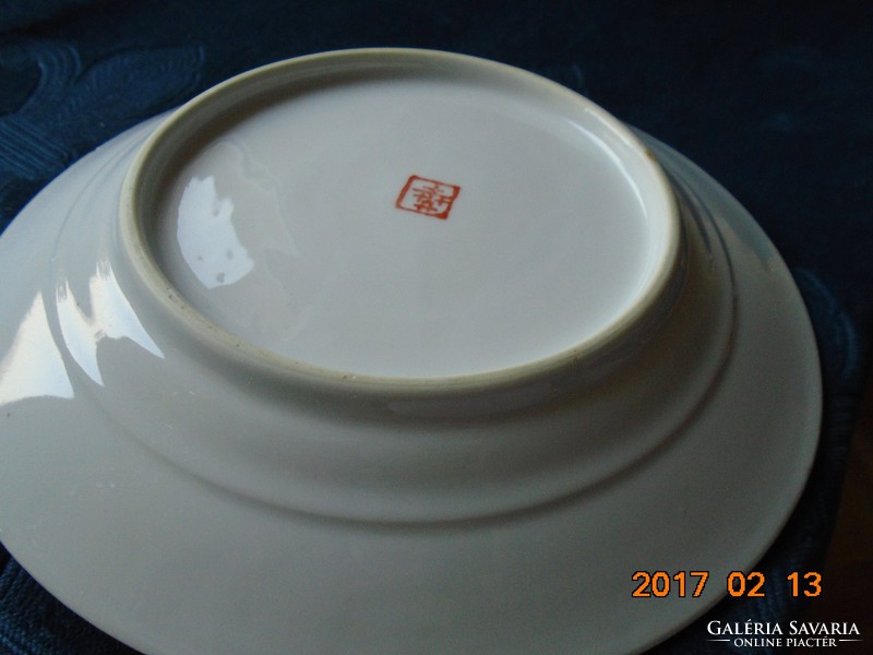 Antik kézzel festett  kézzel jelzett Imari  japán tányér 20 cm