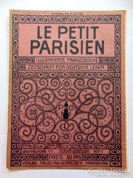 LE PETIT PARISIEN	1912	június	27 RÉGI ÚJSÁG