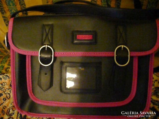 Pink, fekete táska