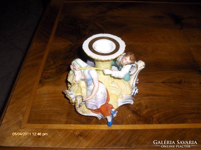 Altwien porcelain candle holder