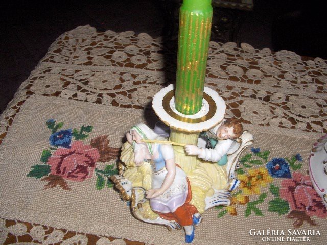 Altwien porcelain candle holder