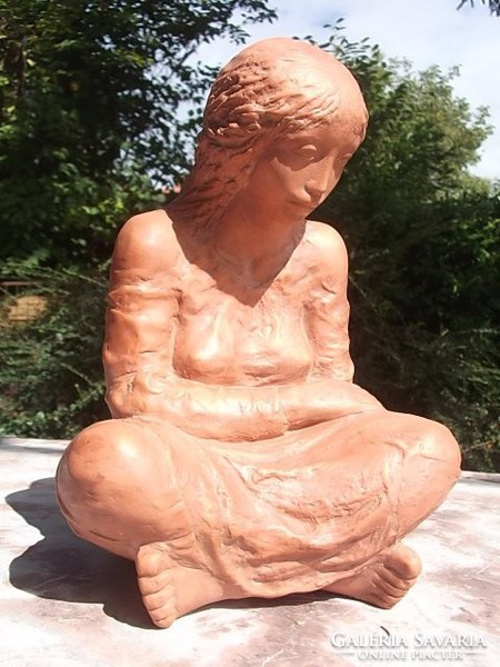 A dreamy terracotta statue, intact and beautiful, also as a gift
