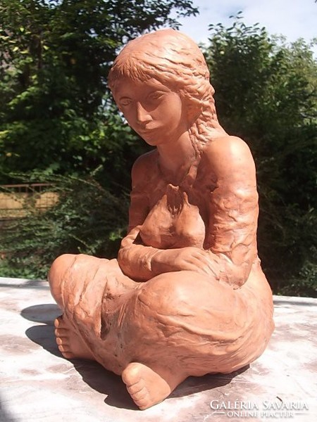 A dreamy terracotta statue, intact and beautiful, also as a gift