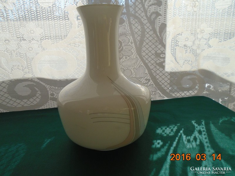 Modern laminated glass large vase 26x17 cm