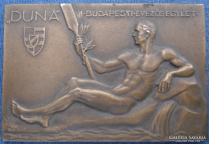 Danube bp, rowing association berán l 1940 plaque