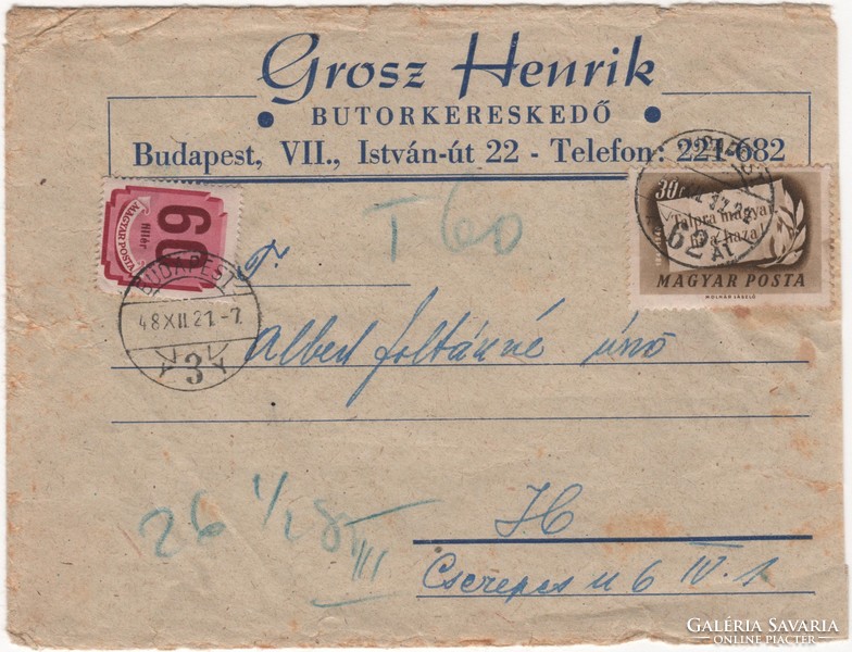 Grosz Henrik - bútor kereskedő - 10 darab váltó + fizetési meghagyás + boríték - így egyben RITKA!