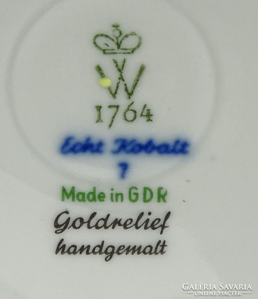 0N640 Régi jelzett Wallendorf porcelán váza 29 cm