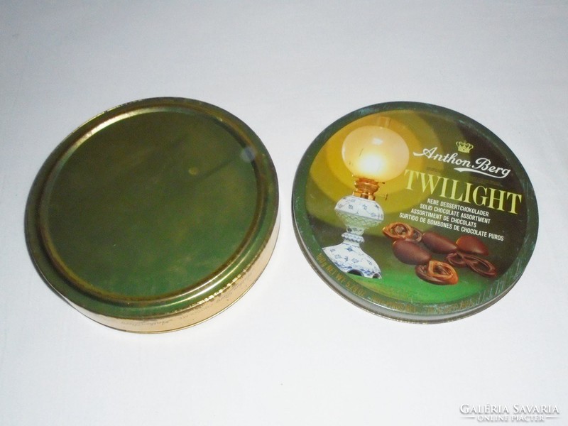 Bonbon csokoládé fémdoboz pléh doboz - Anthon Berg TWILIGHT - 1980-as évekből