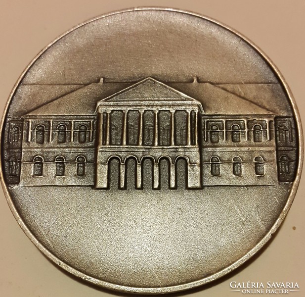 Makó's large medal medal: town hall, onion, size: 60mm, weight: 77gr., Material: silvere