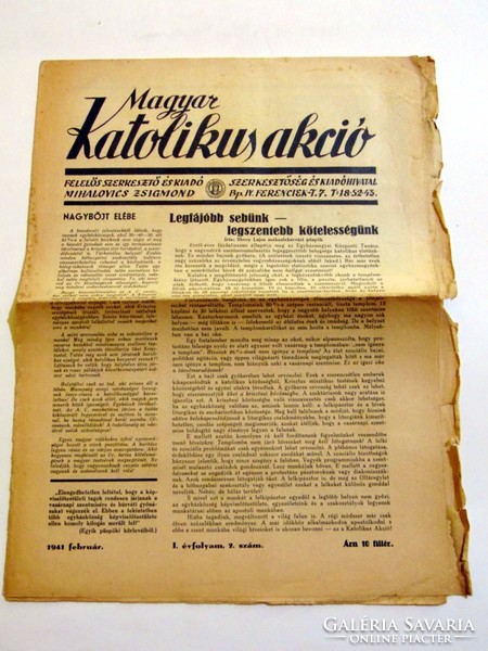 MAGYAR KATOLIKUS AKCIÓ		1941	február				RÉGI ÚJSÁG	787