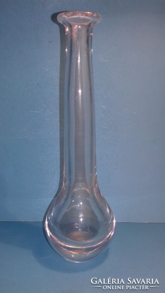 Vintage orrefors crystal vase - nils landberg design 24.5 cm marked original