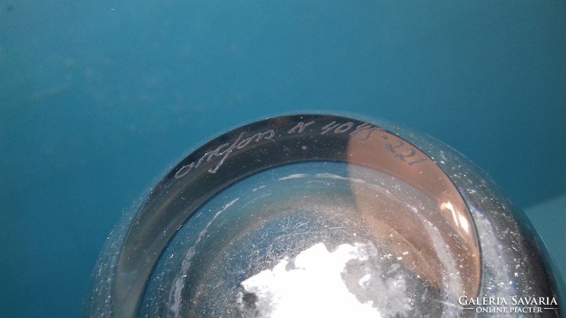 Vintage orrefors crystal vase - nils landberg design 24.5 cm marked original