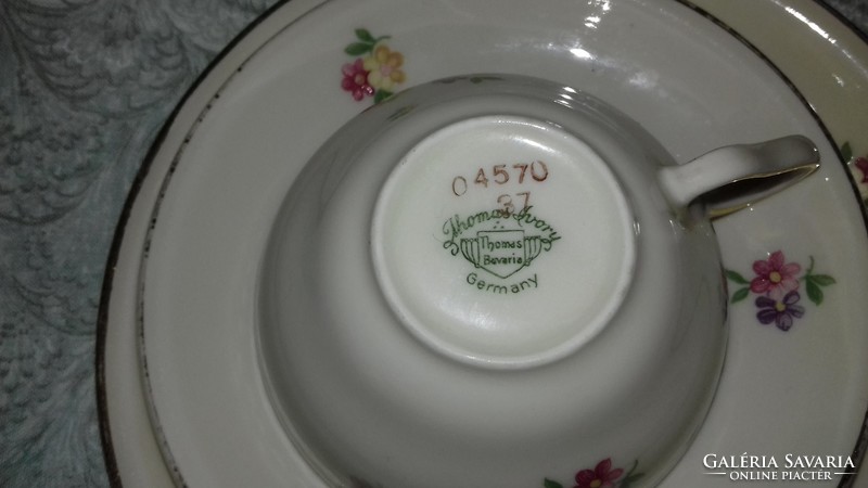 AJÁNLOM!!! EGYÜTT 2 darab 8 részes Thomas Ivory/ Germany porcelán reggeliző készlet csésze + alátét