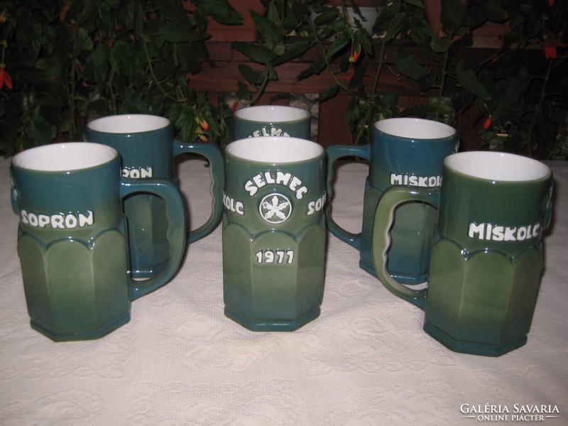 Selmecbánya-miskolc-sopron university commemorative mugs, Zsolnay product