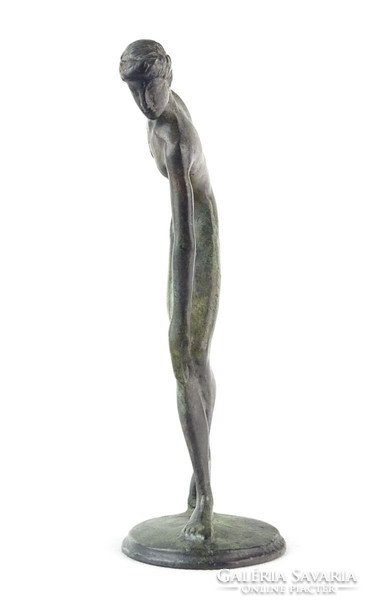 0O144 Diszkoszvető olimpikon bronz szobor 17.5 cm