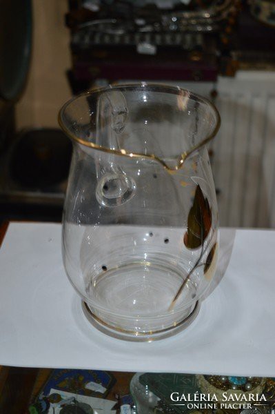 Kézzel festett üveg kancsó