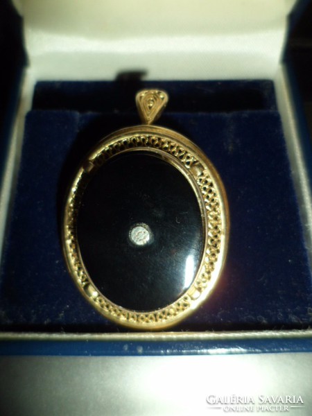 Gold-plated silver pendant / brooch