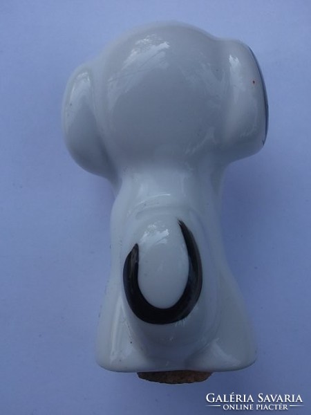 Retro fűszertartó-fűszerszóró pitiző porcelán kutya