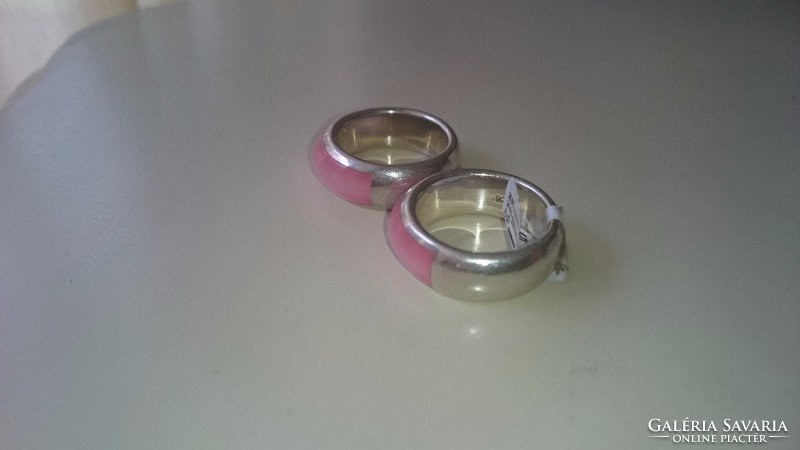 Ezüst NAGA 925 gyűrű pink macskaszem kővel. 