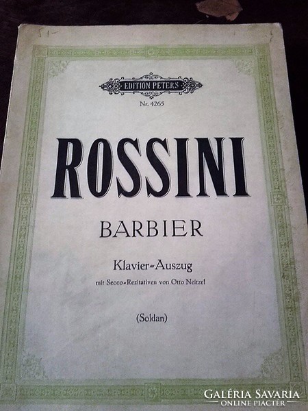 ROSSINI   Barbier EDITION PETERS  Nr.4265 -német nyelvű régi kotta