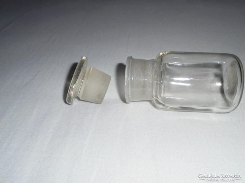 Régi üveg dugós üveg palack - patika gyógyszertári gyógyszeres - 50 ml