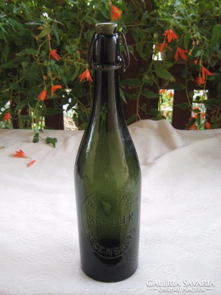 Beer bottle regensburg brauerei schiller 1l 34cm / 7 /