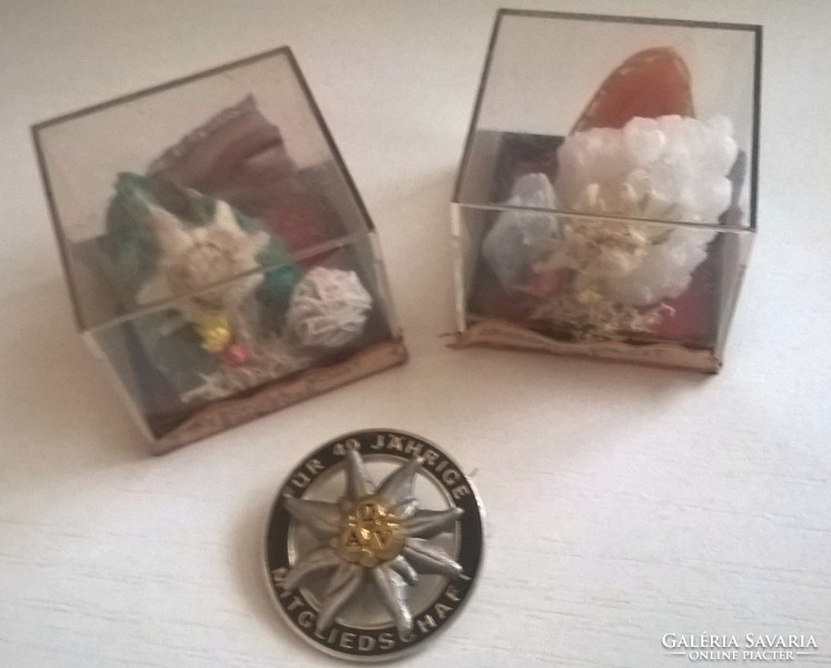 Austrian tourist badge, + souvenir items