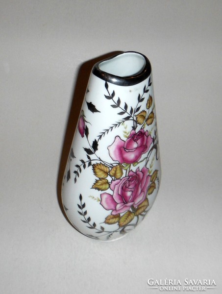 Bohemia vase with silver insert