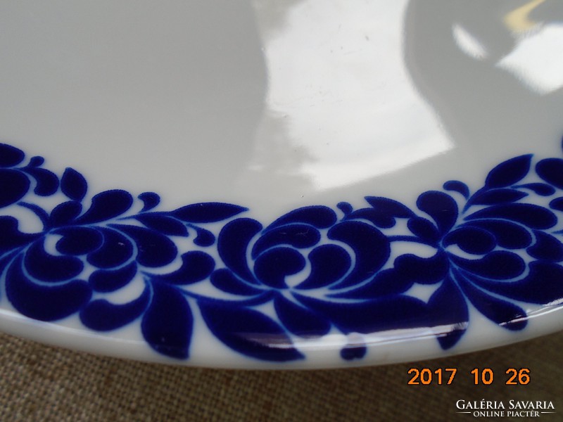 Echt cobalt scharfeuer bowl painted with cobalt blue roses