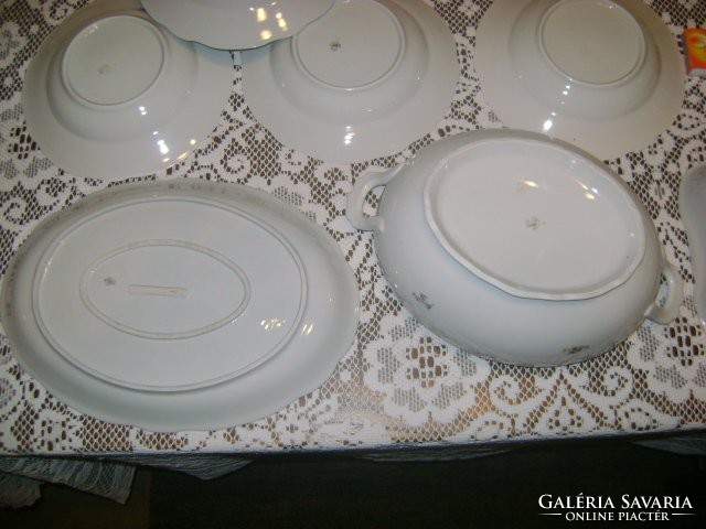 Existing pieces of old Zsolnay tableware together