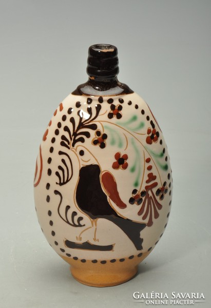 Bottle painted with inscription bird field.