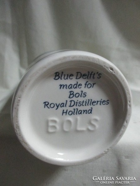 Holland Delft porcelán füles palack 25 cm.