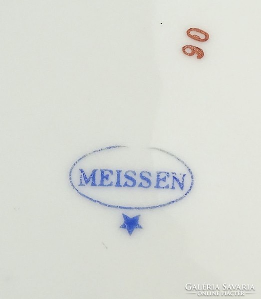 0O779 Régi jelzett Meisseni porcelán tányér